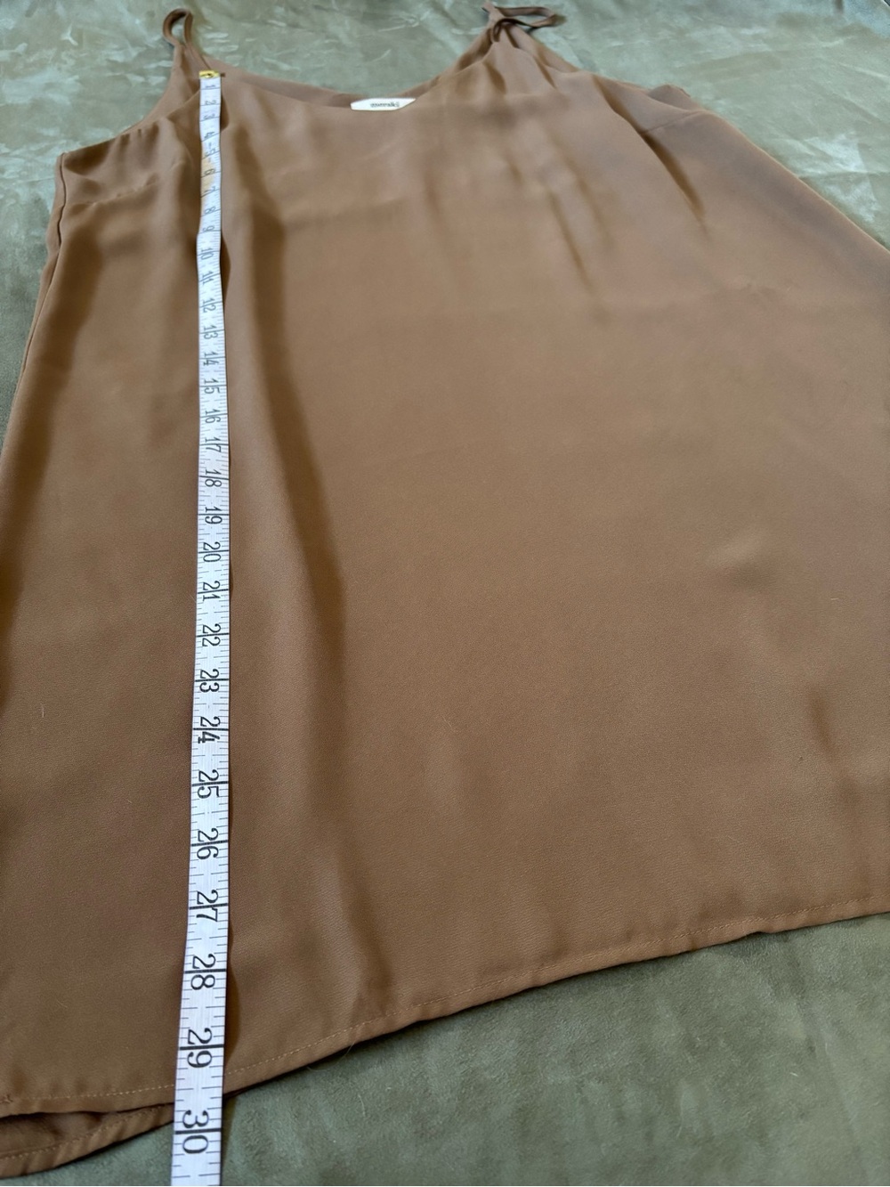 Meraki Nude Taupe Silky VNeck Cami Tank Top SZ XL Fairycore Coquette Plus Size - Picture 11 of 16